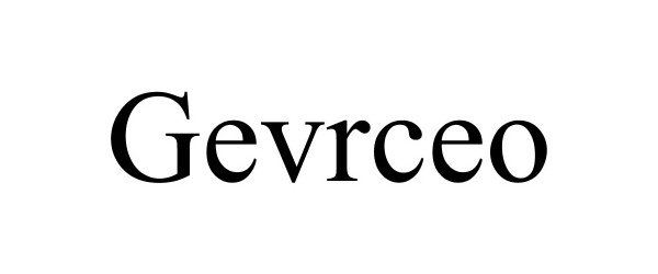Trademark Logo GEVRCEO