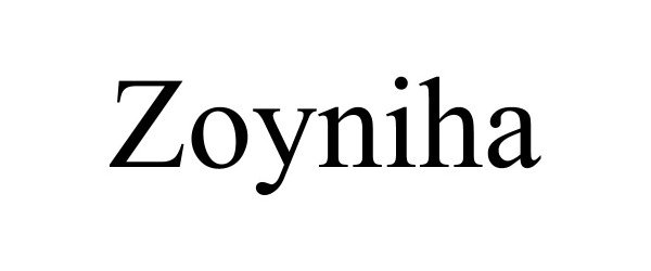Trademark Logo ZOYNIHA