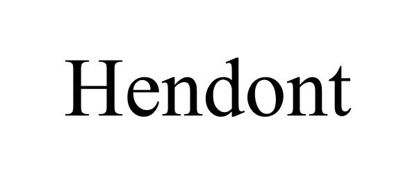 Trademark Logo HENDONT