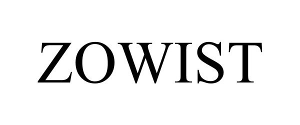 Trademark Logo ZOWIST