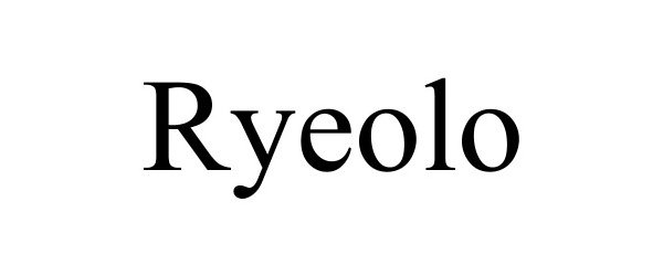 Trademark Logo RYEOLO