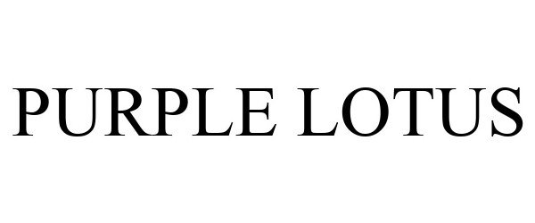 Trademark Logo PURPLE LOTUS