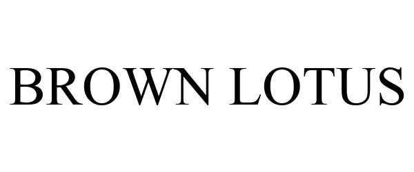 Trademark Logo BROWN LOTUS