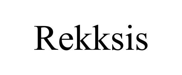 Trademark Logo REKKSIS