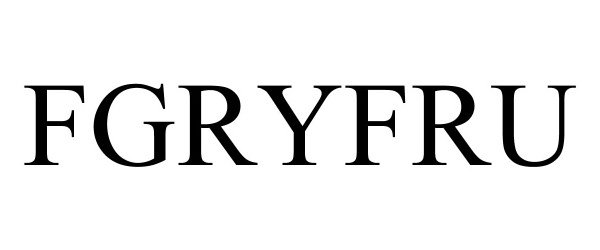 Trademark Logo FGRYFRU