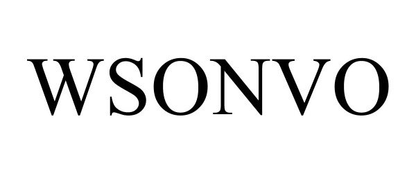 Trademark Logo WSONVO