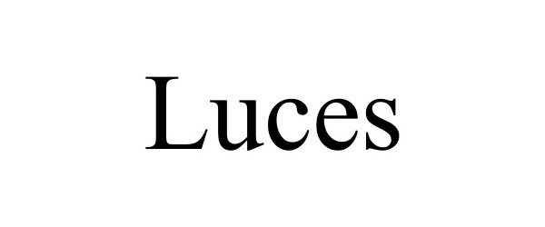 Trademark Logo LUCES
