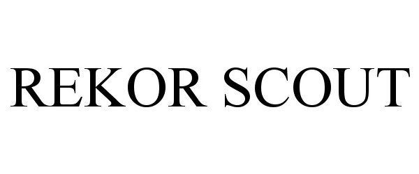 Trademark Logo REKOR SCOUT