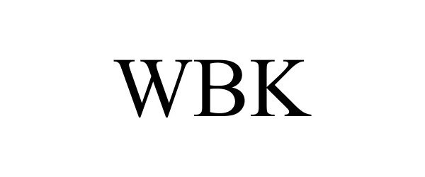 Trademark Logo WBK
