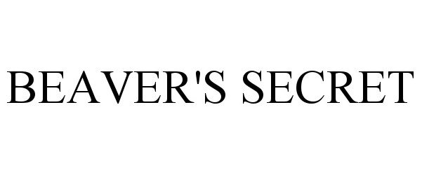 Trademark Logo BEAVER'S SECRET