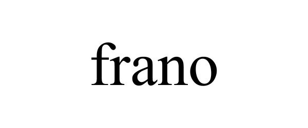 Trademark Logo FRANO