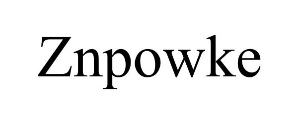 Trademark Logo ZNPOWKE