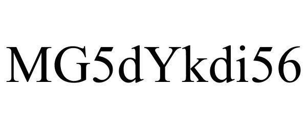 Trademark Logo MG5DYKDI56