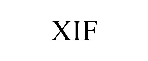 Trademark Logo XIF