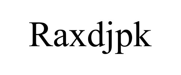 Trademark Logo RAXDJPK