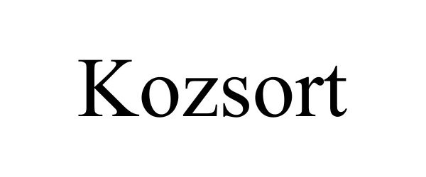 Trademark Logo KOZSORT