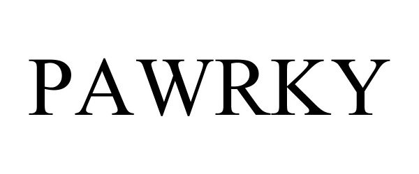 Trademark Logo PAWRKY