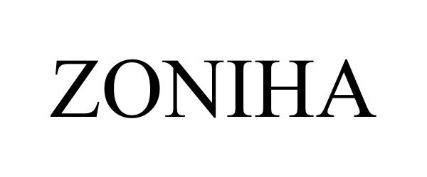 Trademark Logo ZONIHA