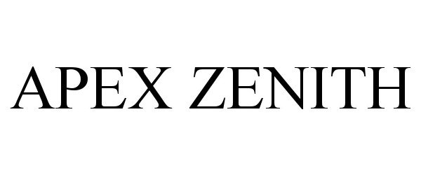 Trademark Logo APEX ZENITH