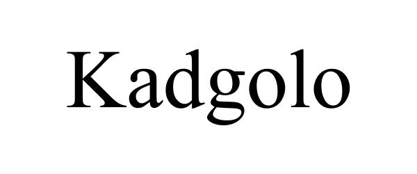 Trademark Logo KADGOLO