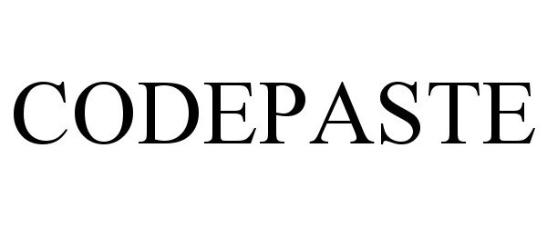 Trademark Logo CODEPASTE