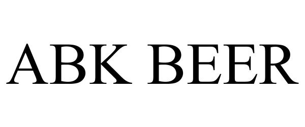 Trademark Logo ABK BEER