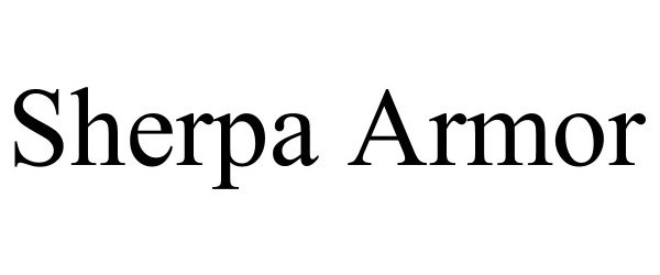 Trademark Logo SHERPA ARMOR