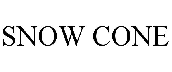 Trademark Logo SNOW CONE
