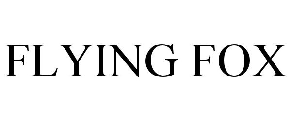 Trademark Logo FLYING FOX