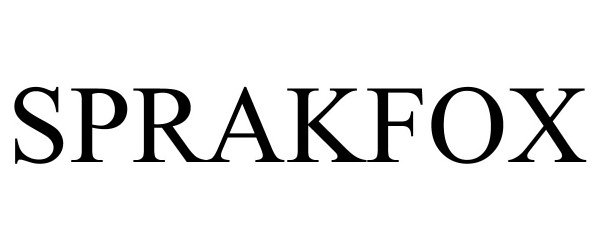 Trademark Logo SPRAKFOX