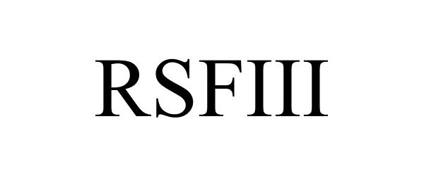 Trademark Logo RSFIII