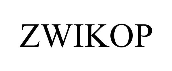 Trademark Logo ZWIKOP