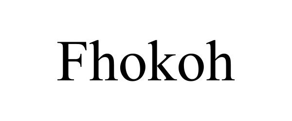 Trademark Logo FHOKOH