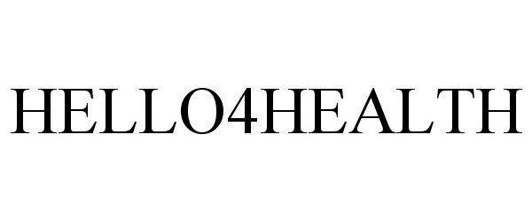 Trademark Logo HELLO4HEALTH
