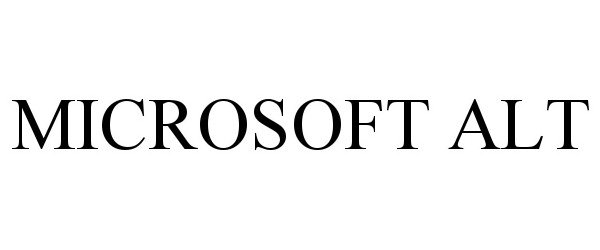Trademark Logo MICROSOFT ALT