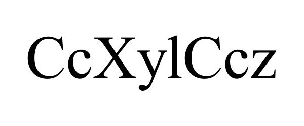 Trademark Logo CCXYLCCZ