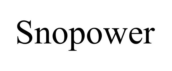 Trademark Logo SNOPOWER