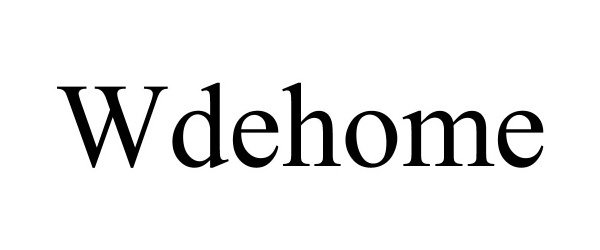 Trademark Logo WDEHOME