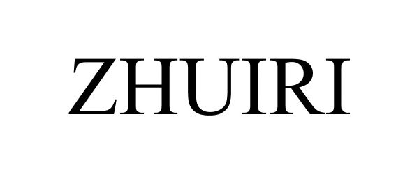 Trademark Logo ZHUIRI