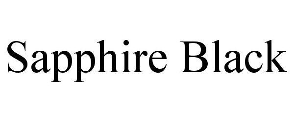 Trademark Logo SAPPHIRE BLACK