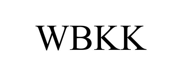 Trademark Logo WBKK