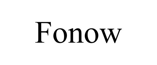 Trademark Logo FONOW