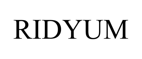 Trademark Logo RIDYUM