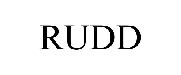 Trademark Logo RUDD