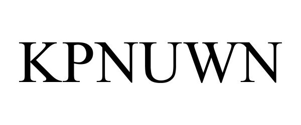 Trademark Logo KPNUWN