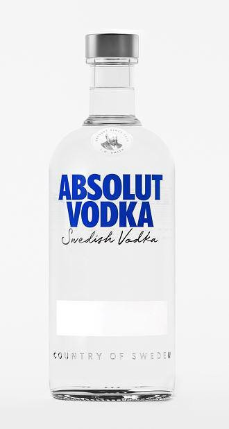 Vodka Bottles on Ice, Absolut Vodka Brand Made in Sweden. Editorial Image -  Image of currency, beverage: 191539725