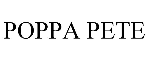 Trademark Logo POPPA PETE