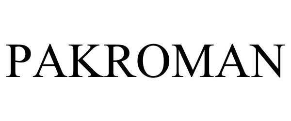 Trademark Logo PAKROMAN