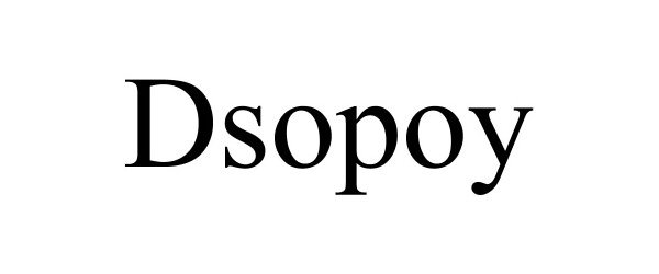 Trademark Logo DSOPOY