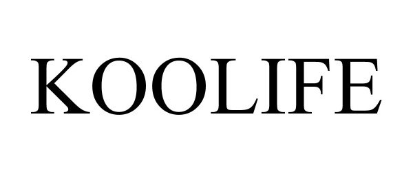 Trademark Logo KOOLIFE
